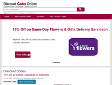 Tablet Screenshot of discountcodes-online.com